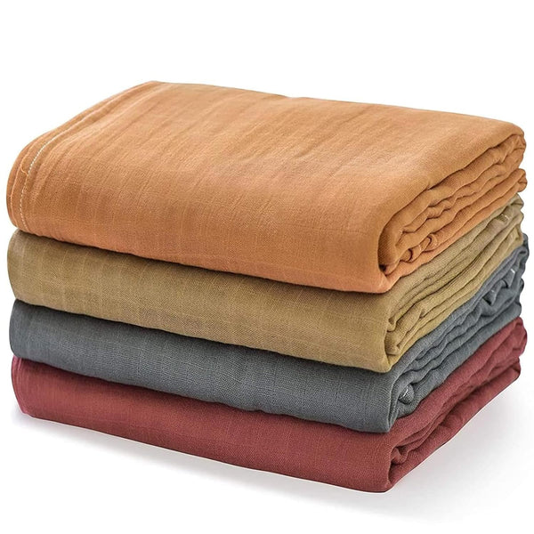 Momcozy Softness Swaddle Blankets -  Brown (4 Pack)