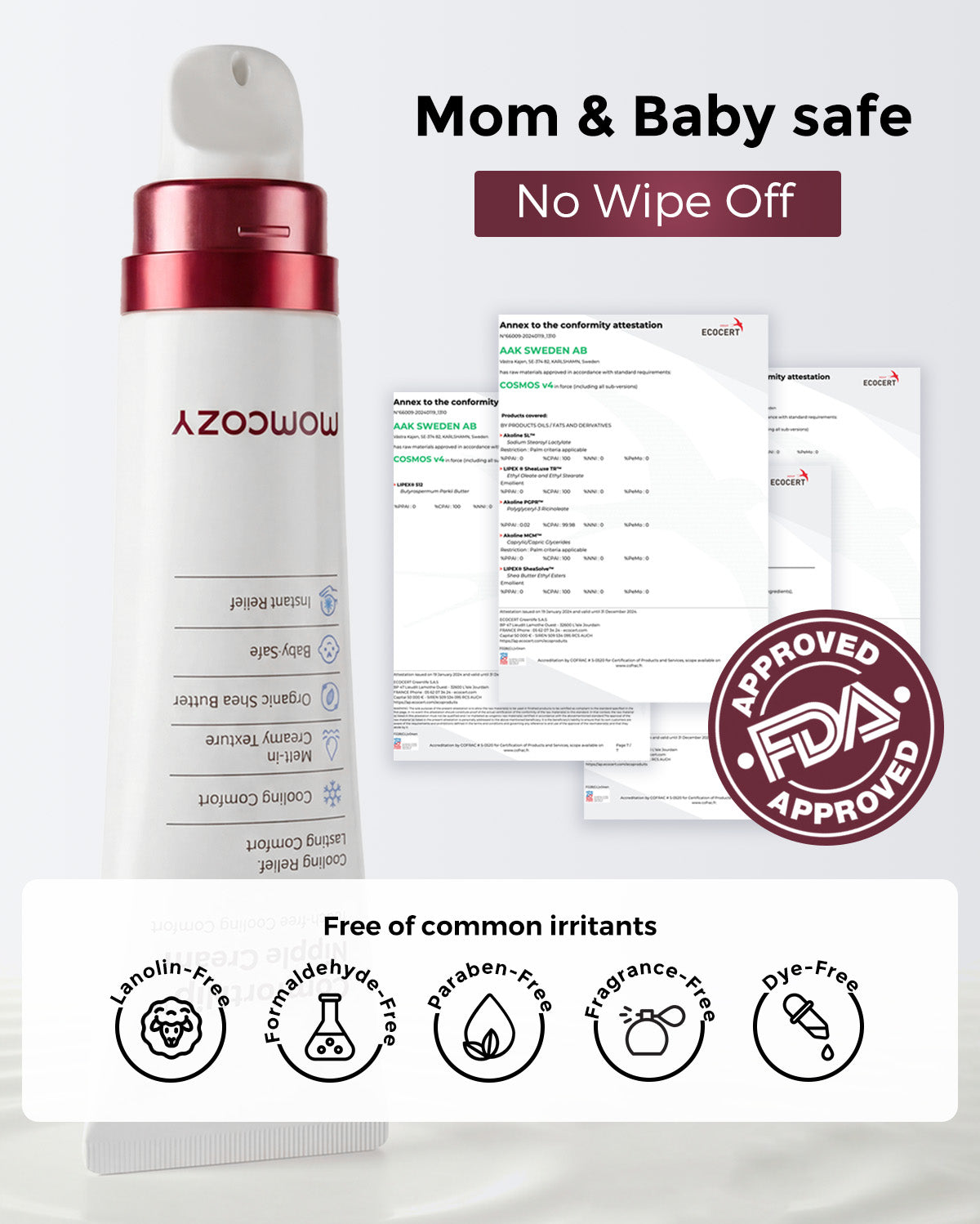 Momcozy ComfortNip™ Cooling Nipple Cream | Touch-Free Relief