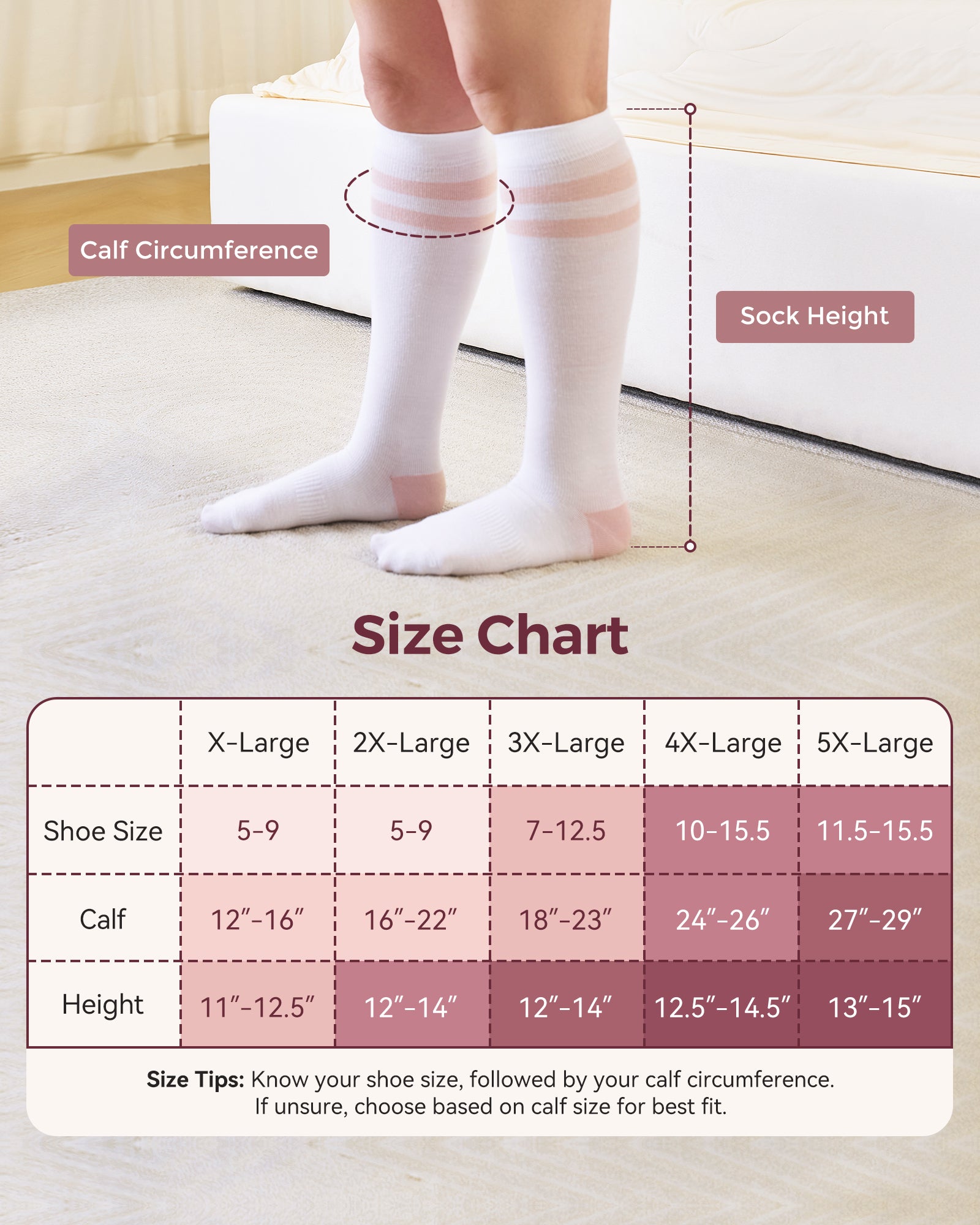 Momcozy Compression Socks for Women Wide Calf