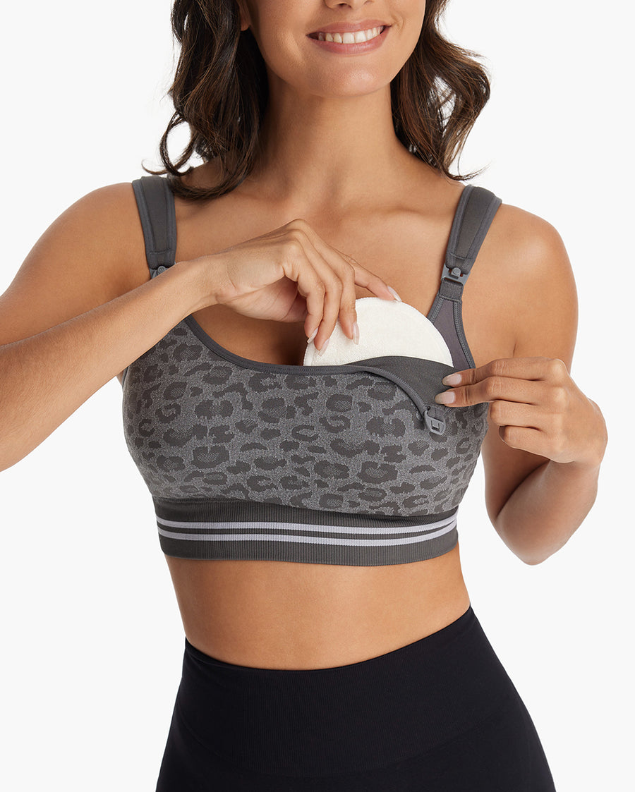 DEX 4-in-1 Hands-Free Seamless Stretch Fabric Pumping Bra