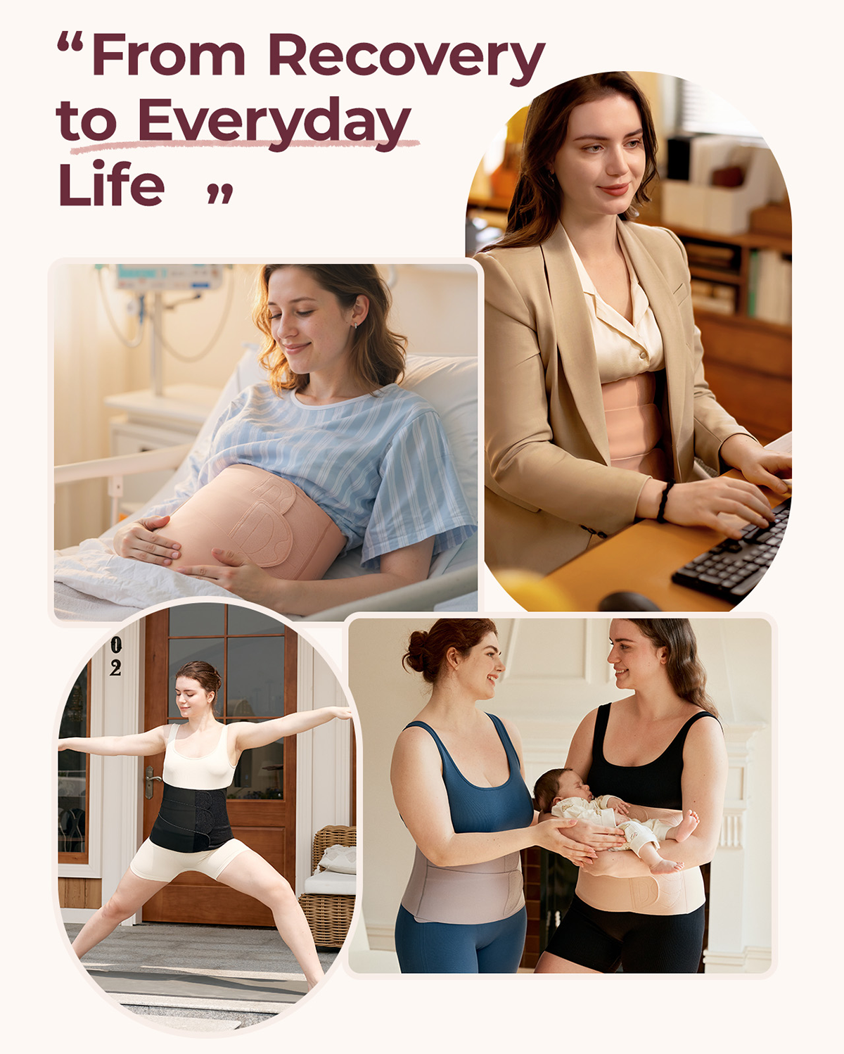 Momcozy Ergowrap Postpartum Belly Band: Recovery to everyday life, postpartum support.