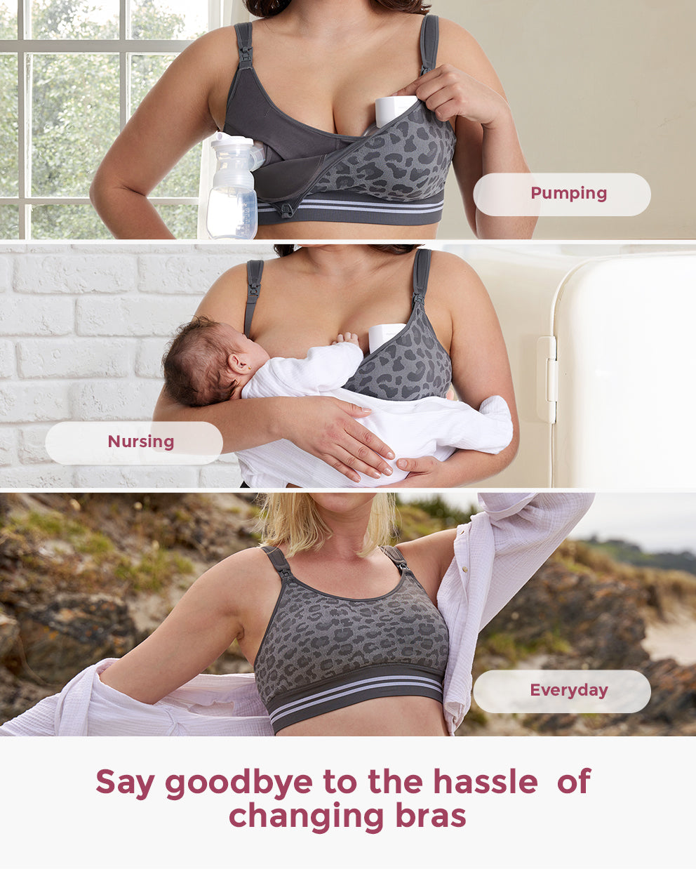  Momcozy 4-in-1 Pumping Bra Hands Free, Fixed Padding