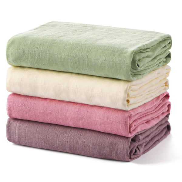 Momcozy Softness Swaddle Blankets -  Light Green (4 Pack)