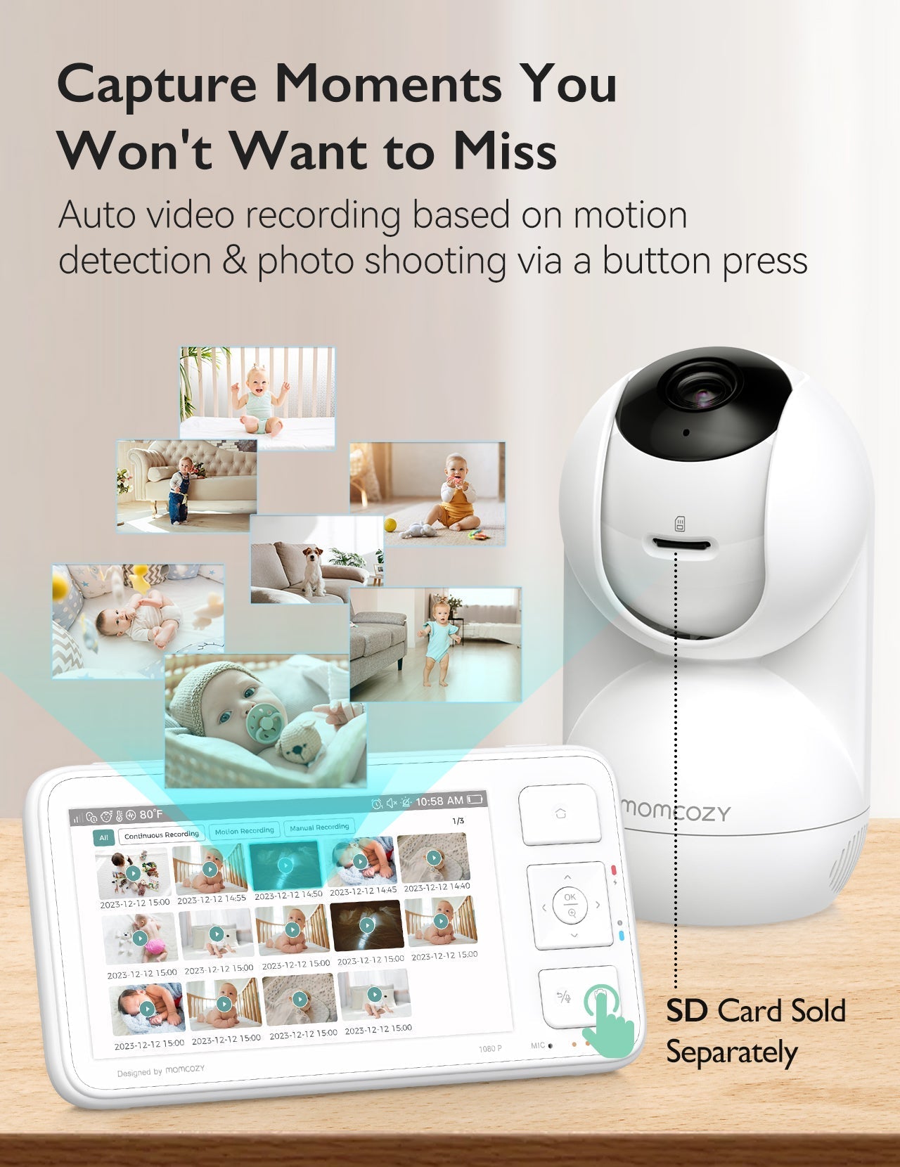 Extra 1080P Camera for BM03 Baby Monitor | Momcozy