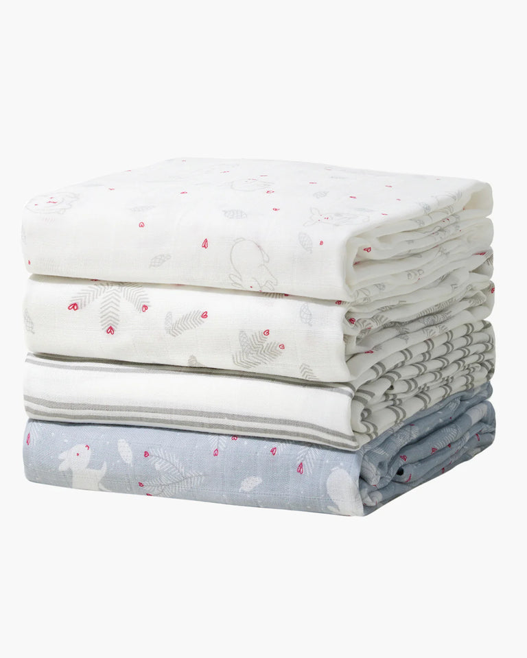 Translation missing: th.Momcozy Softness Swaddle Blankets -  Lovely Rabbit (4 Pack)