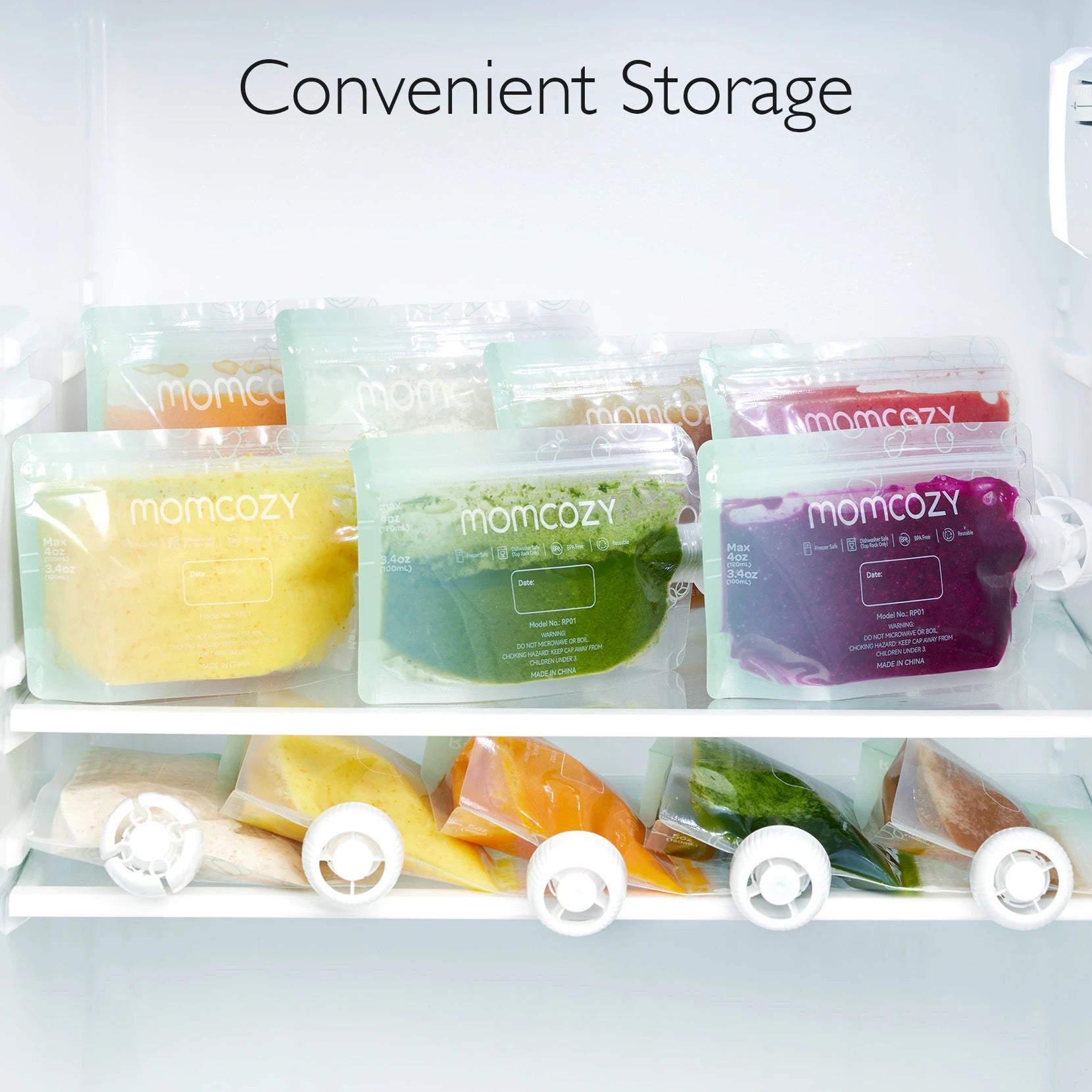Momcozy Reusable Baby Food Pouches, 10 packs