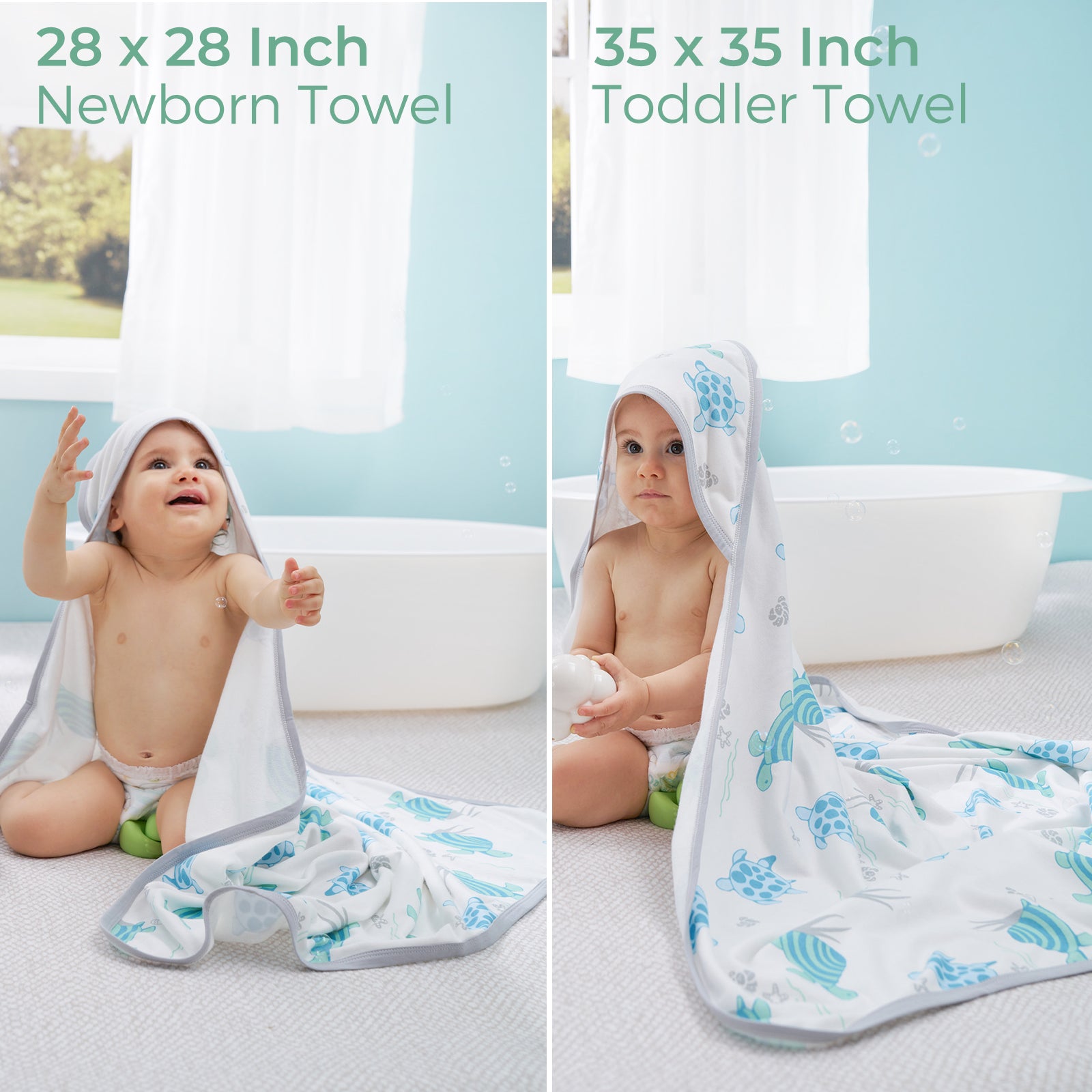 MOMCOZY BABY HOODED TELETEL FÜR NEUBORN DUUBE - 2 Zählung (Packung von 1)