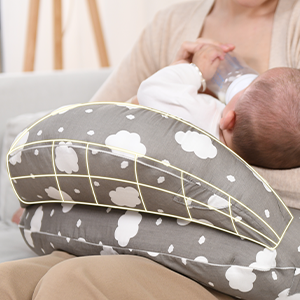 Momcozy Nursing Pillow for Breastfeeding, Original Plus Size Breastfeeding  Pillows for Mom and Baby, with Removable Cotton Cover and Adjustable Waist