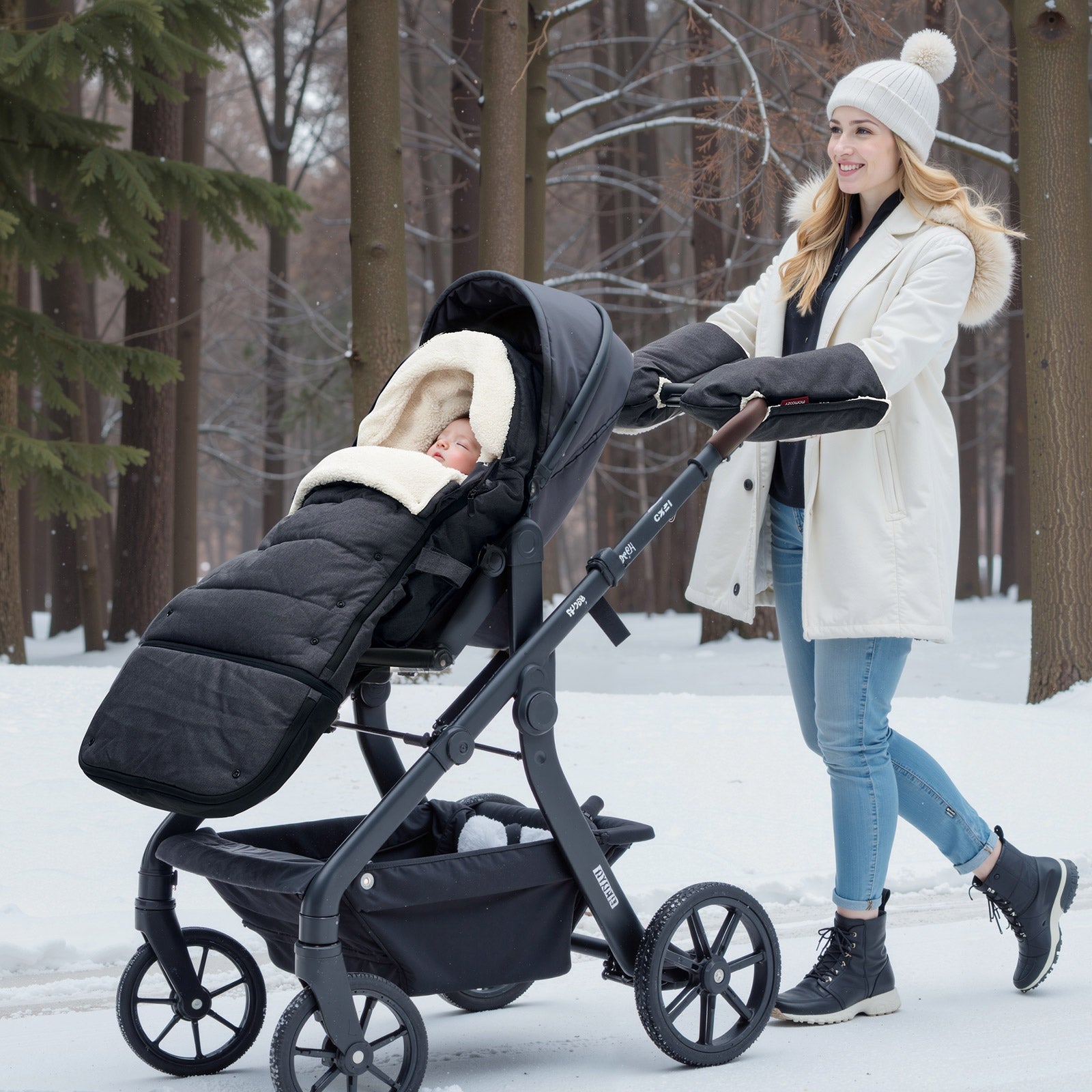 double stroller with footmuffs Momcozy Universal Stroller Footmuff