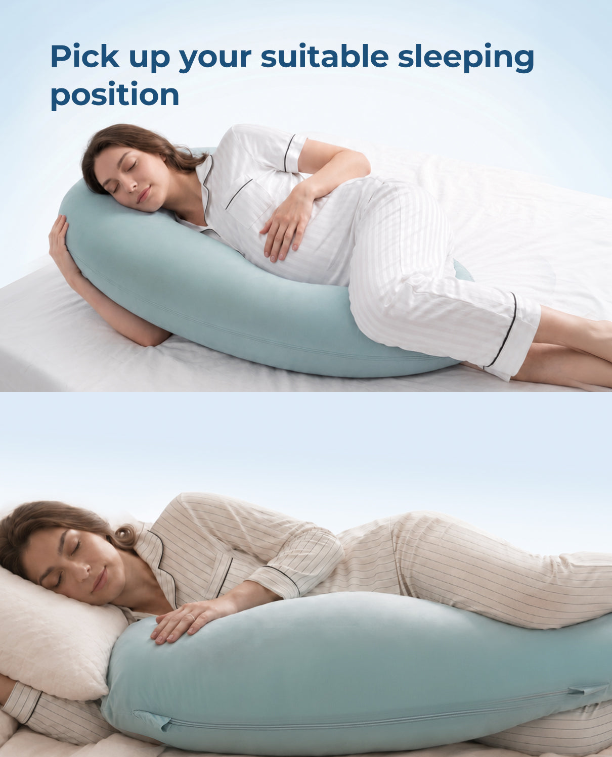 J Shaped Maternity Body Pillow
