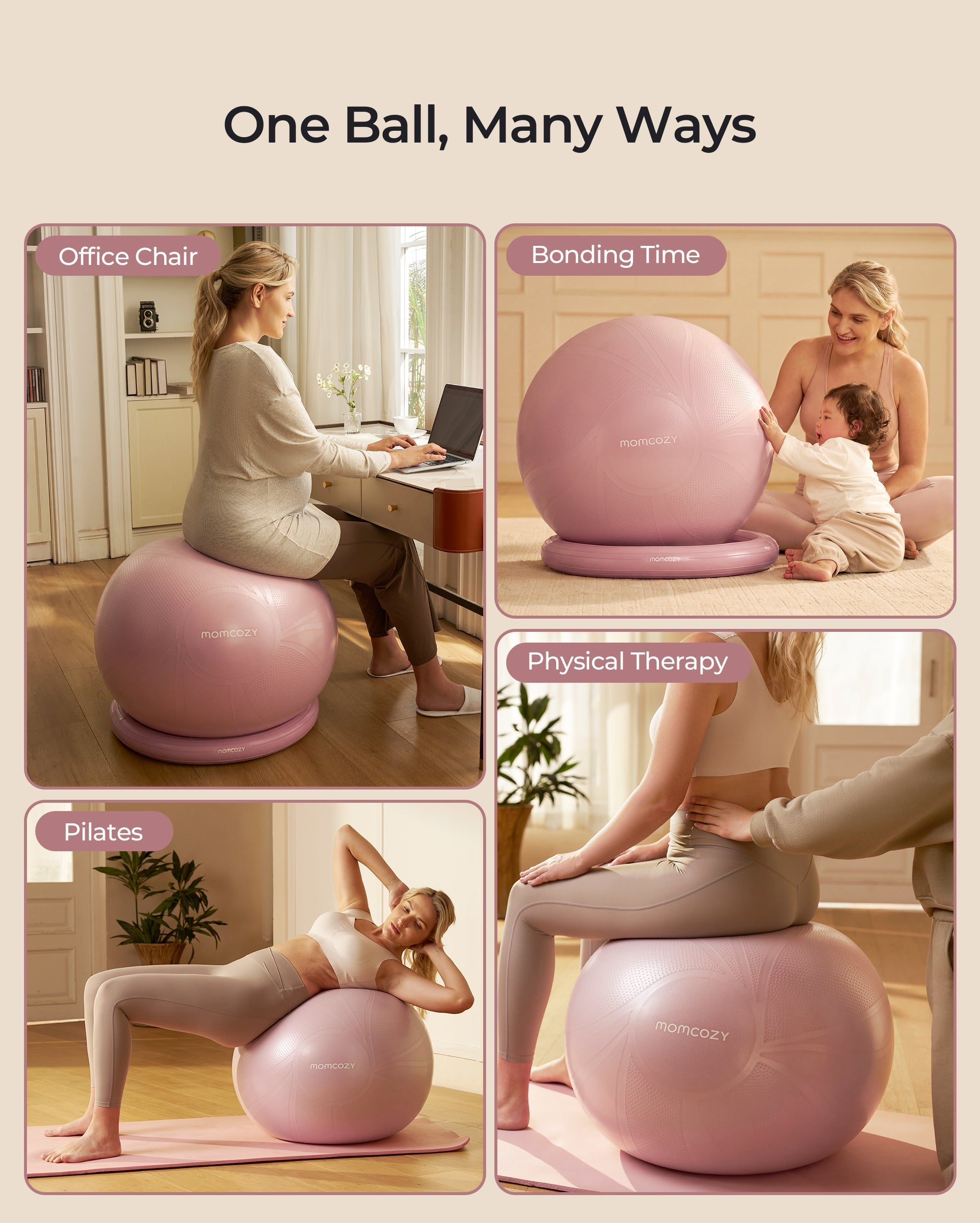 BirthEase Maternity Ball & Ergowrap™ Postpartum Belly Band Bundle