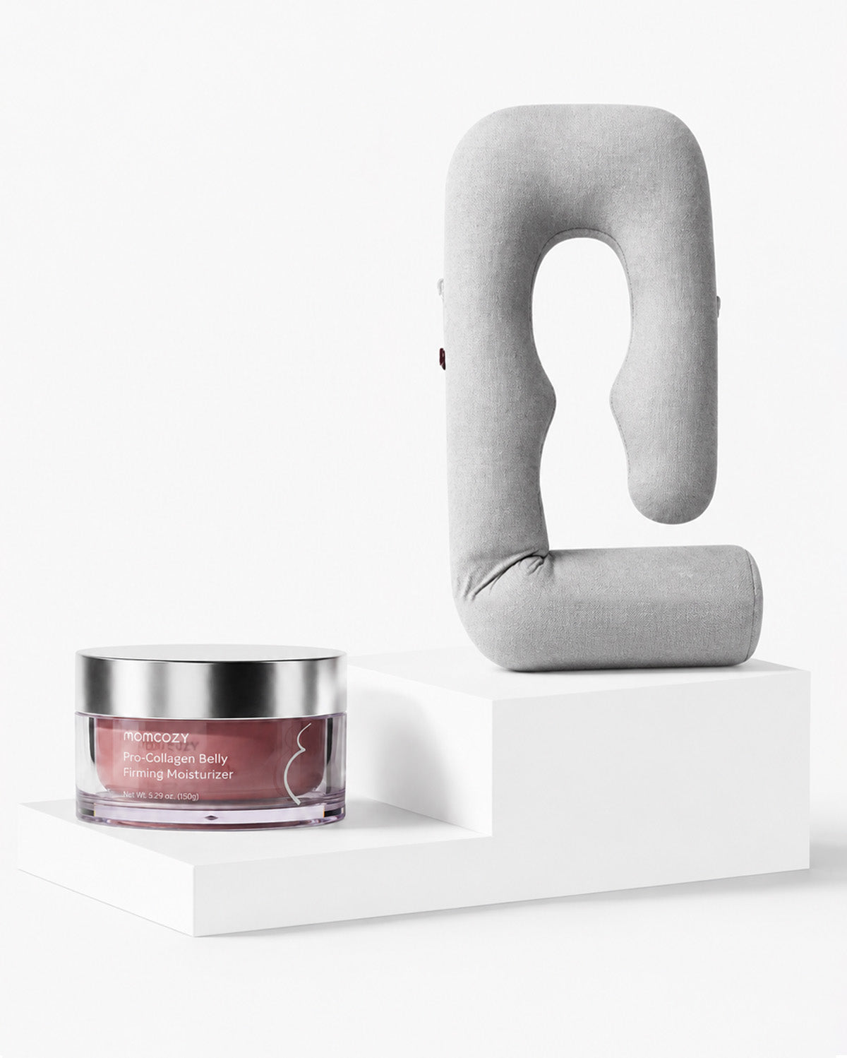 Pregnancy Comfort Bundle:  Stretch Mark Cream, Pregnancy Pillow