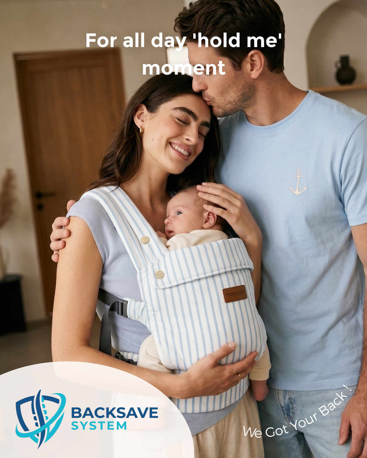 Porte-bébé Momcozy PureHug - Ergonomique, confortable & léger