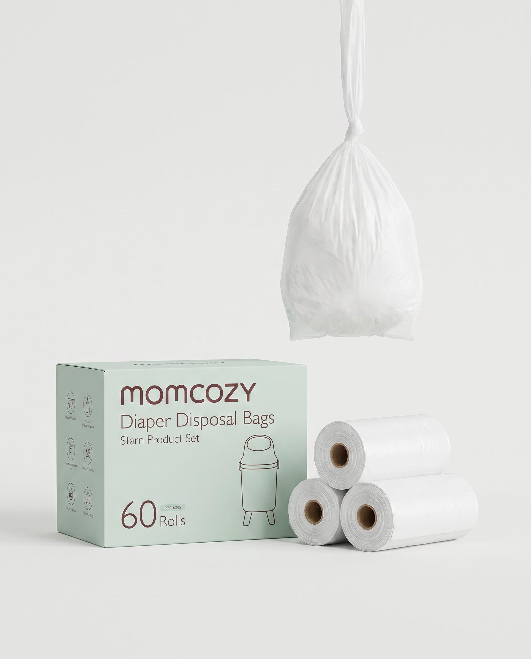 Cubo de pañales Momcozy Triple-Seal
