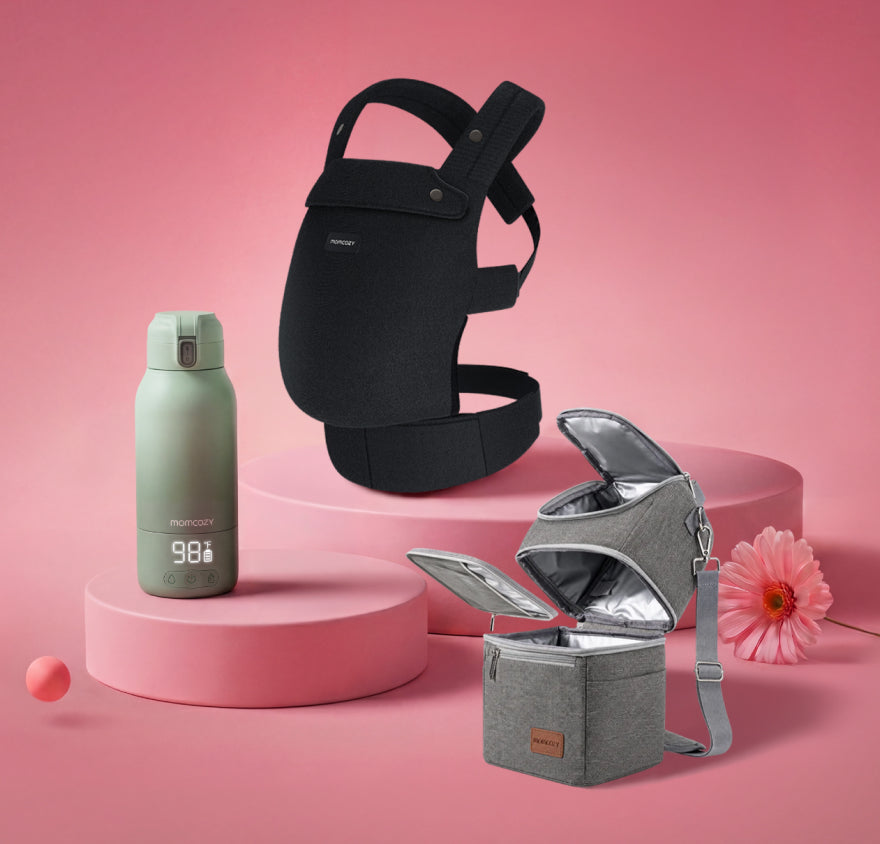 On the Go Bundle：PureHug Baby Carrier and Breastmilk Cooler Bag and Bottle Warmer