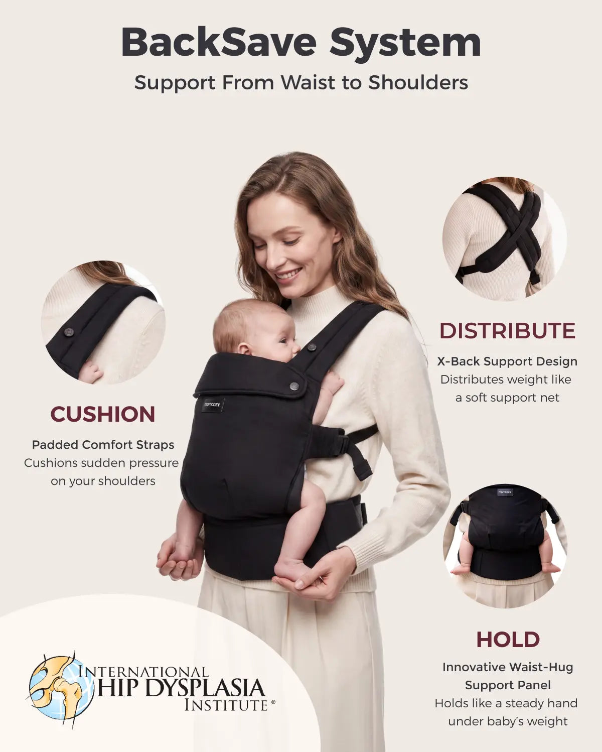 PureHug Nosidełko dla Dzieci - Ergonomiczne, Wygodne i Lekkie