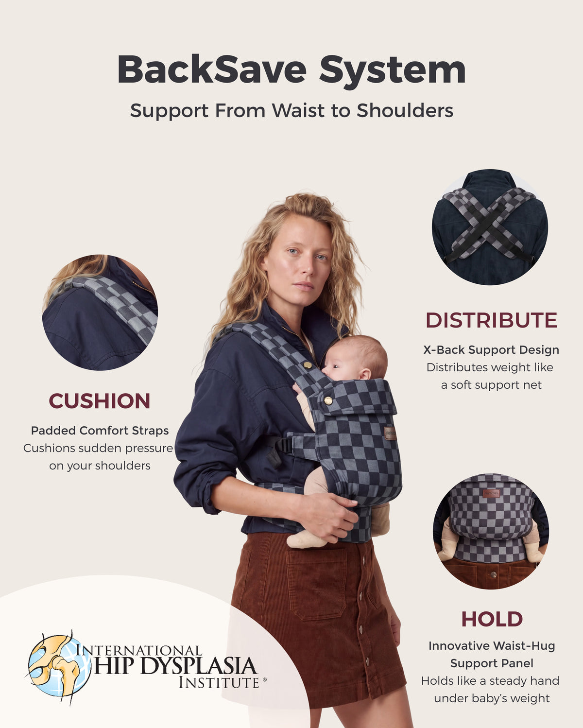 Porte-bébé Momcozy PureHug - Ergonomique, confortable & léger