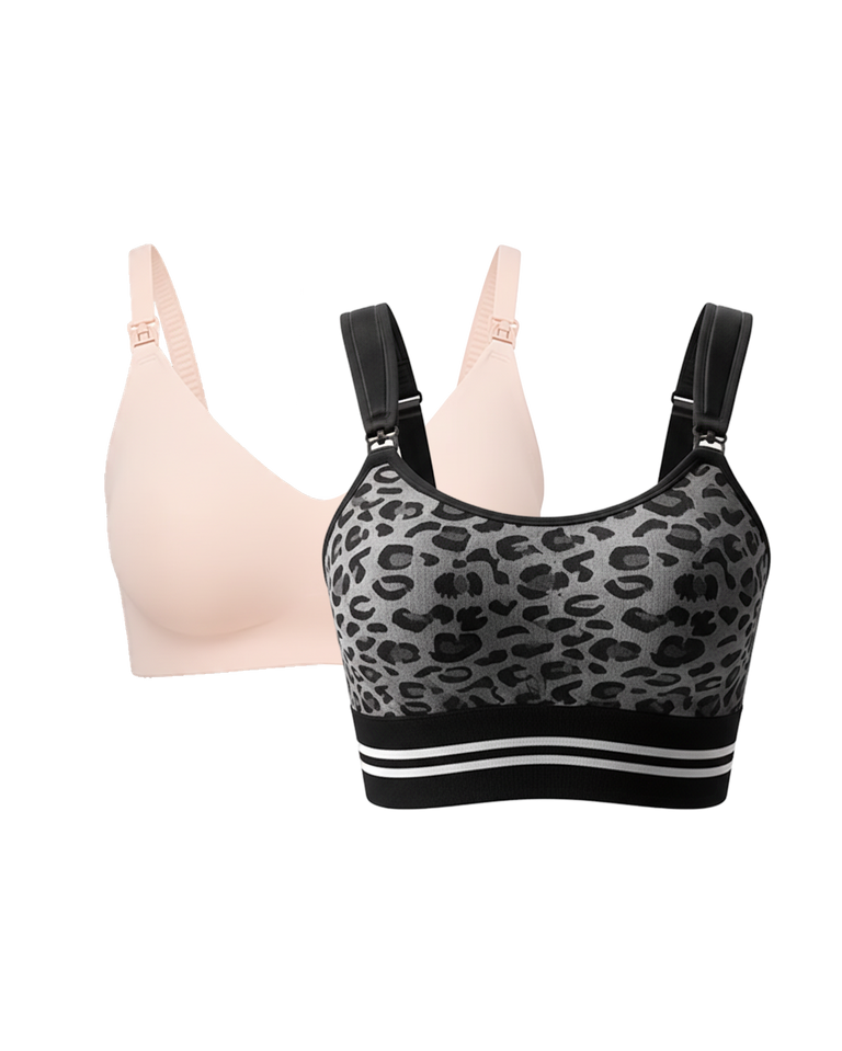 Translation missing: es.Ultra Soft Seamless Nursing Bra YN21 &amp; DEX - 4-in-1 Hands Free Seamless Stretch Fabric Pumping Bra Bundle