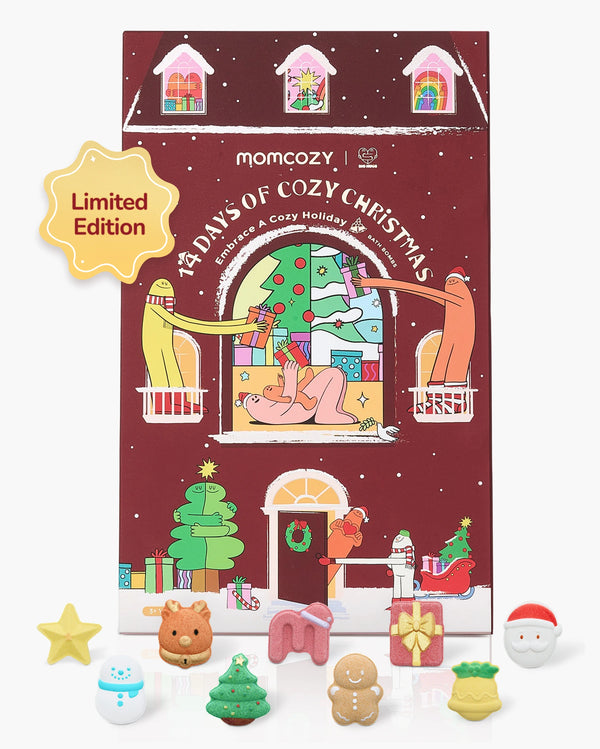 Momcozy & BIG HUGS Christmas Bath Bombs Countdown Calendar Mystery Box (14 Pcs)