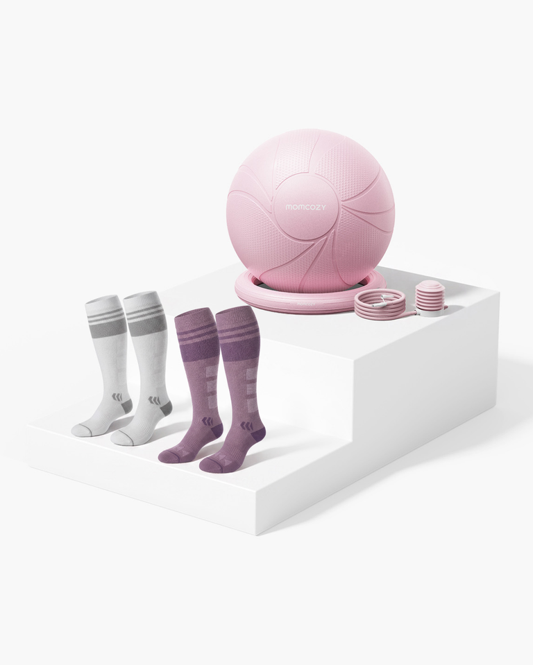 Translation missing: de.Pregnancy Essential Bundle：Pregnancy Ball &amp; Wide Calf Compression Sports Socks