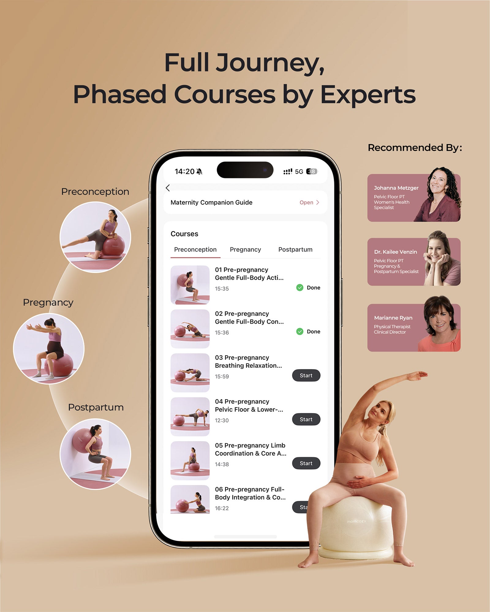BirthEase Pregnancy Ball  Set— Birthing Ball