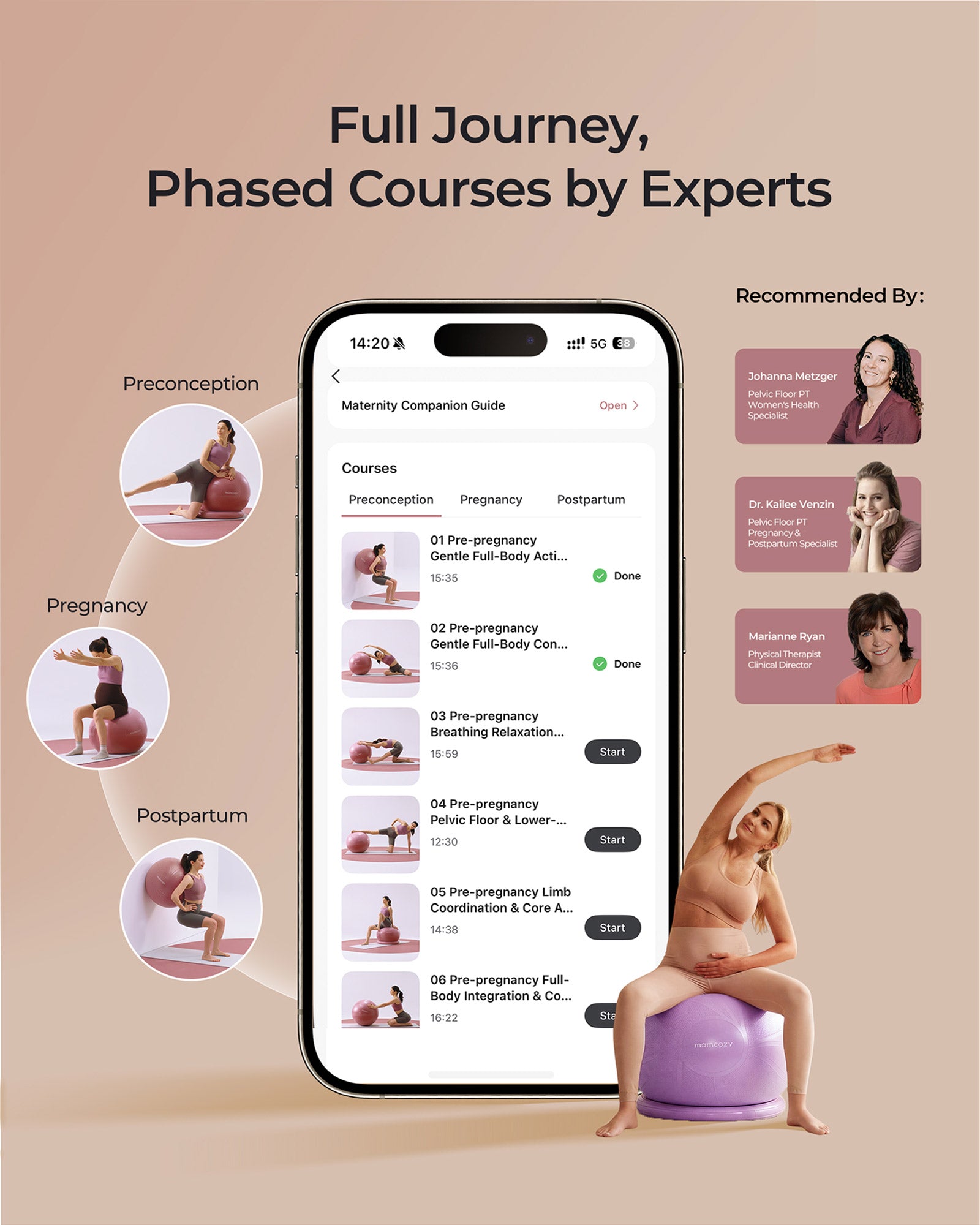 BirthEase Pregnancy Ball  Set— Birthing Ball