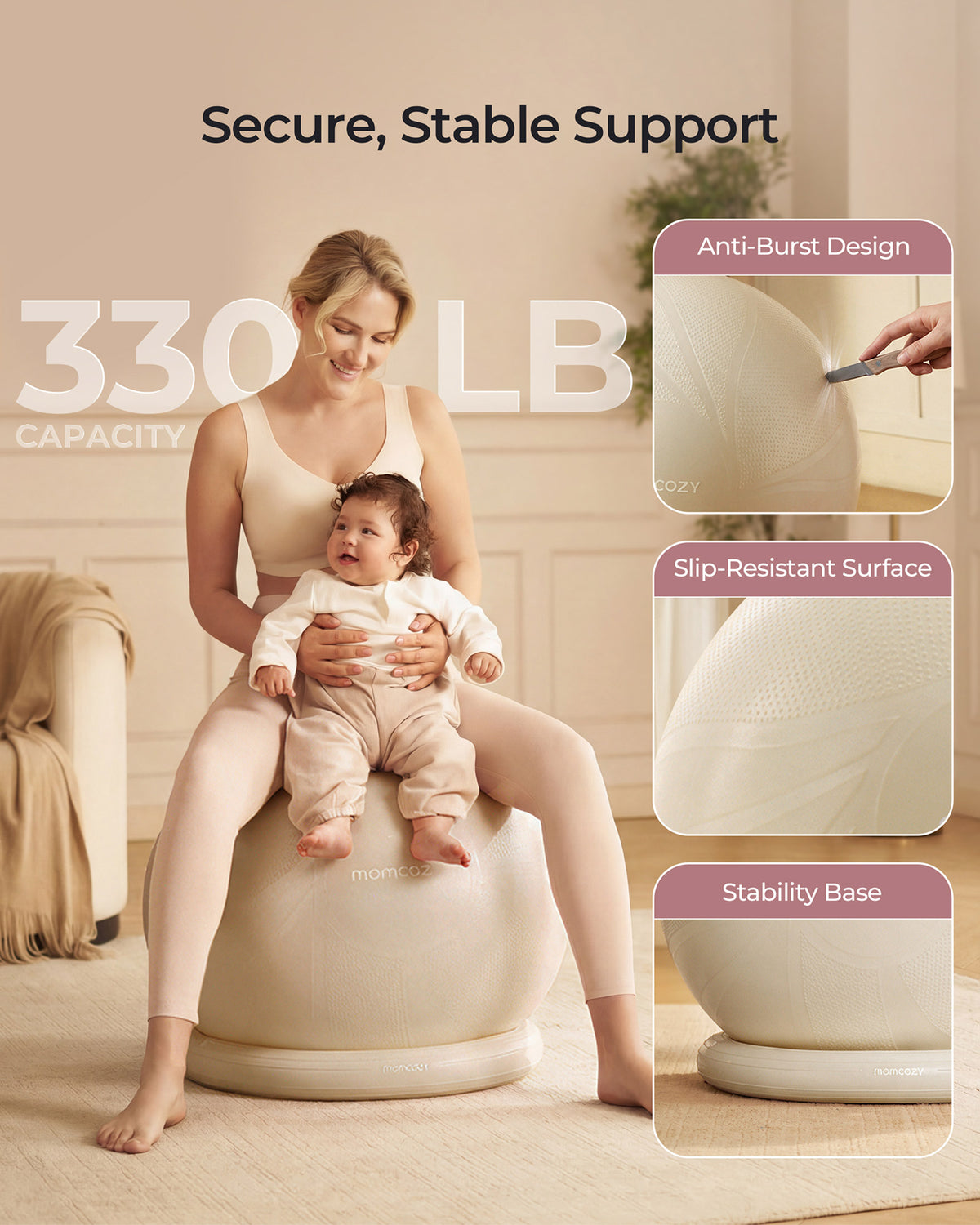 BirthEase Pregnancy Ball  Set— Birthing Ball
