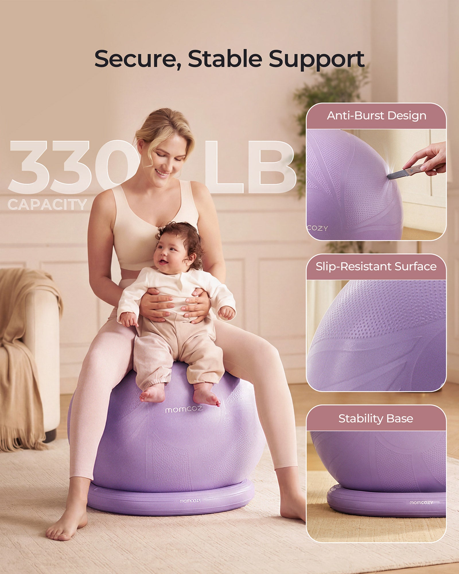 BirthEase Pregnancy Ball  Set— Birthing Ball