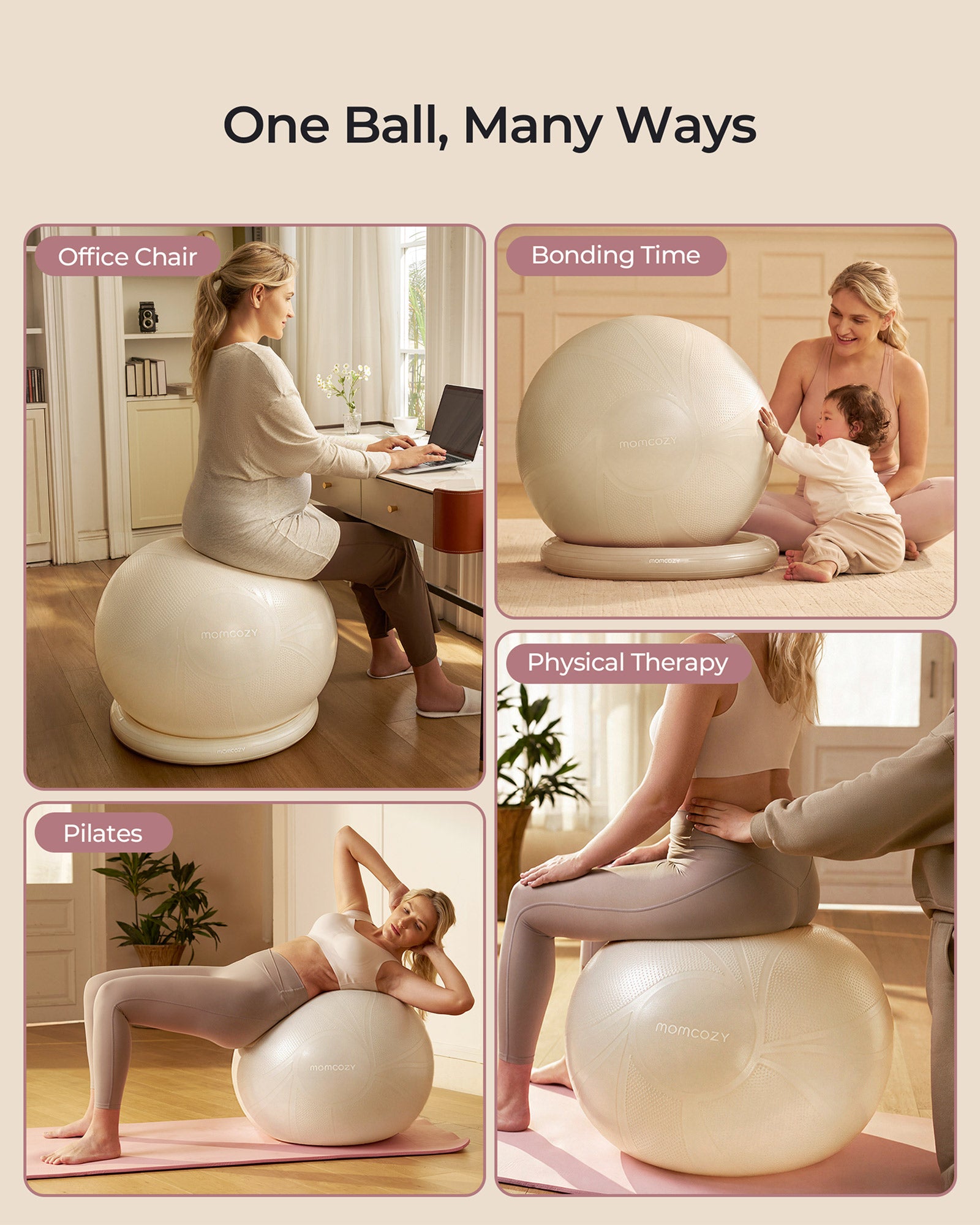BirthEase Pregnancy Ball  Set— Birthing Ball