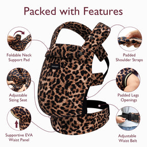 Baby Carrier Newborn to Toddler -  Leopard Color