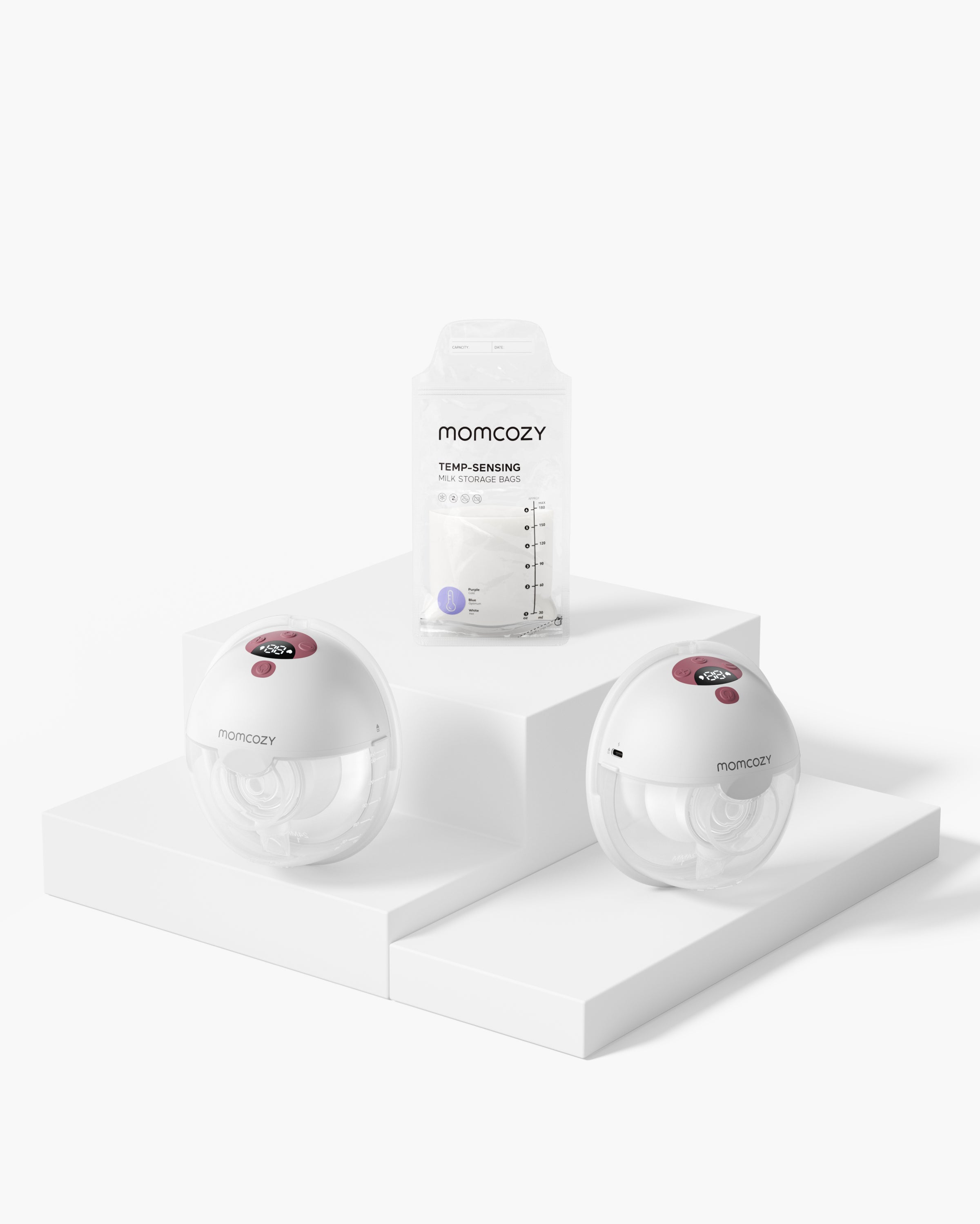 M5 Smart Wearable Breast Pump + Breastmilk Storage Bags Bundle