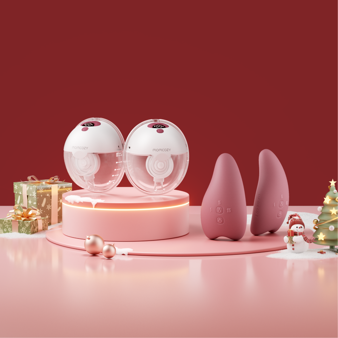 M5 Heat Massager Bundle: Double M5 Wearable Breast Pump and Double Breast Massager