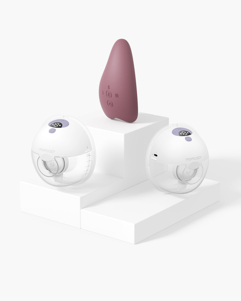 M5 Massager Bundle: Double M5 Wearable Breast Pump and One Breast Massager