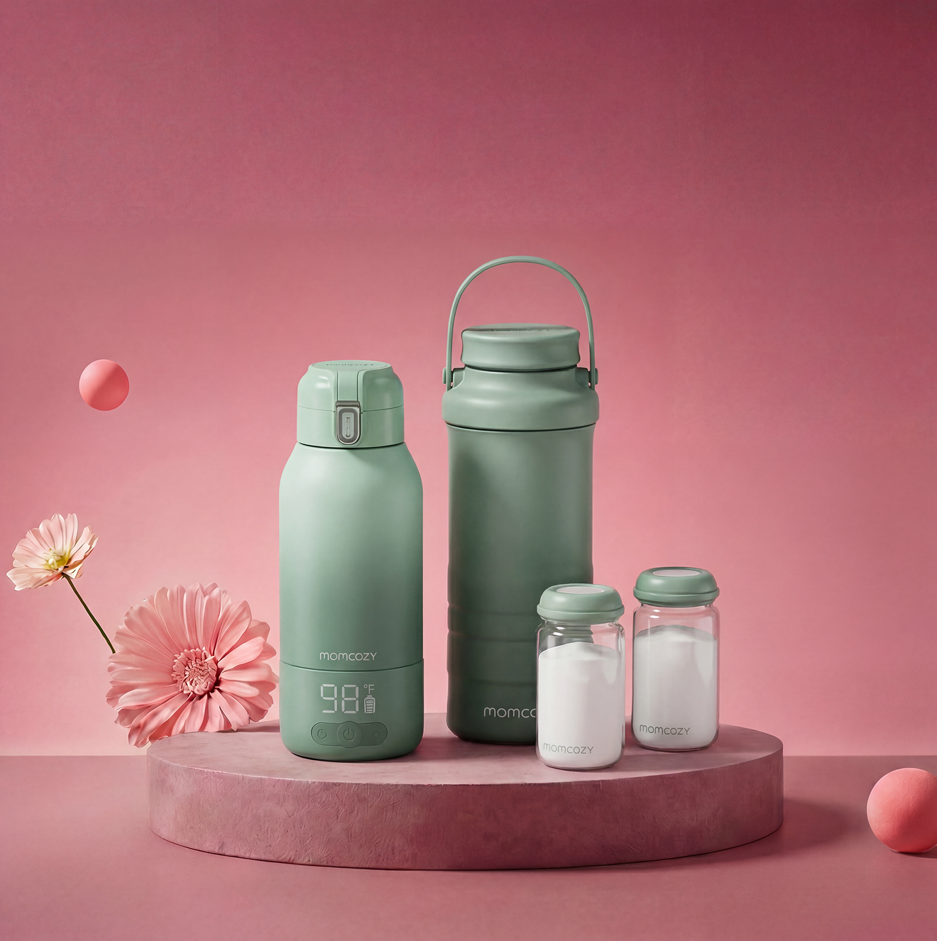 On-the-Go Bundle: Portable Baby Bottle Warmer + 22oz Baby Bottle Cooler