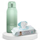 Portable Breast Milk Water Warmer & 99% Water Wipes Set