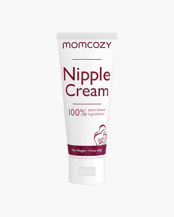 Momcozy 100% plant-based Nipple Cream, lanolin-free and vegan, 1.41oz (40g) tube.