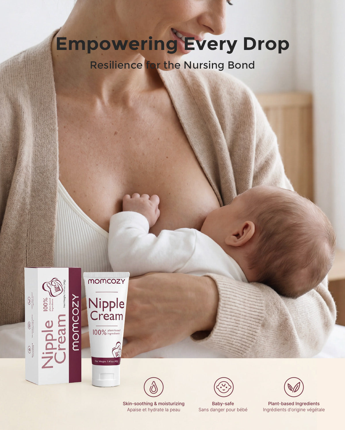 100% Natural Lanolin-free Nipple Cream for Breastfeeding 100% Natural Lanolin-free Nipple Cream for Breastfeeding