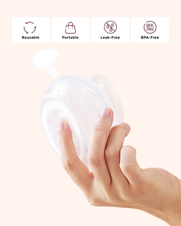 Breast Milk Collector, Soft Breast Shells Wearable Nursing Cups Breastmilk Saver Letdown Catcher for Pumping Breastfeeding Moms, Clear