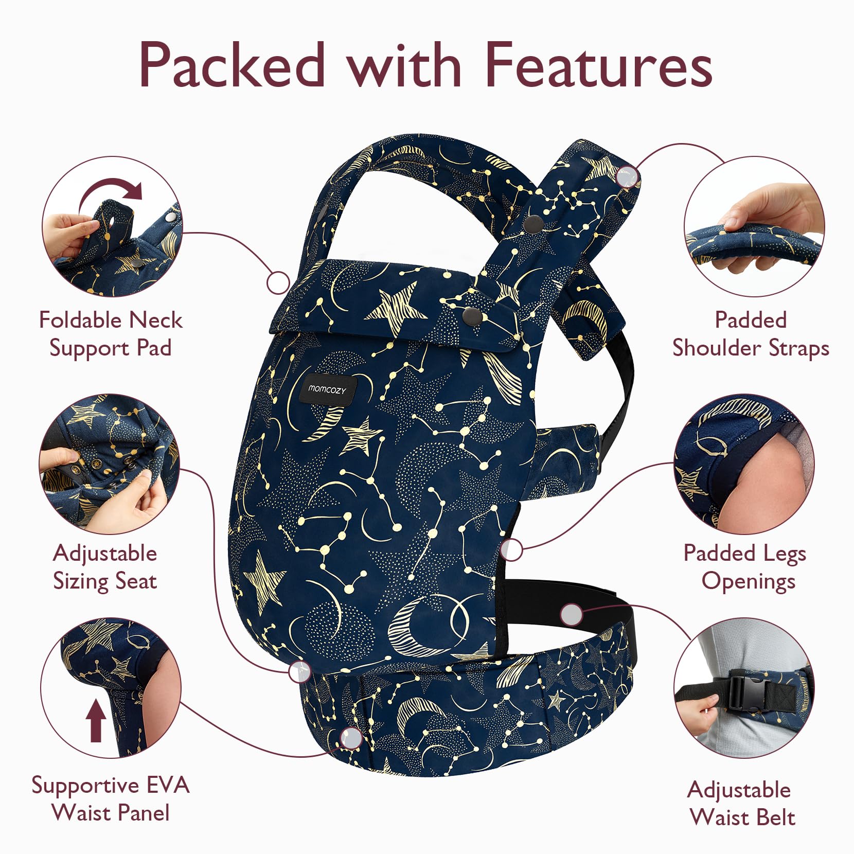 Baby Carrier Newborn to Toddler - Starry Night Color
