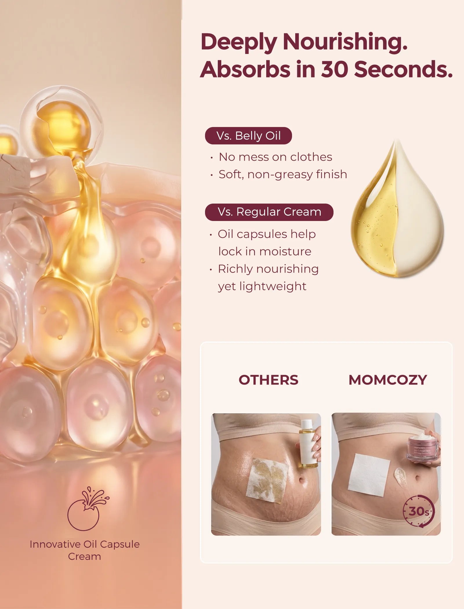 Momcozy Pro-Collagen Belly Firming Moisturizer Stretch Mark Cream