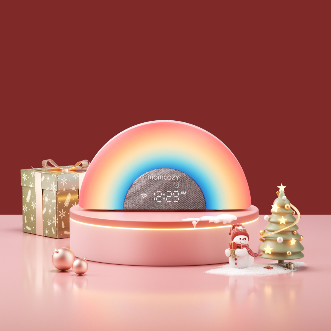 DreamSync Tech™ Smart Baby Sound Machine - Rainbow Light & App Control