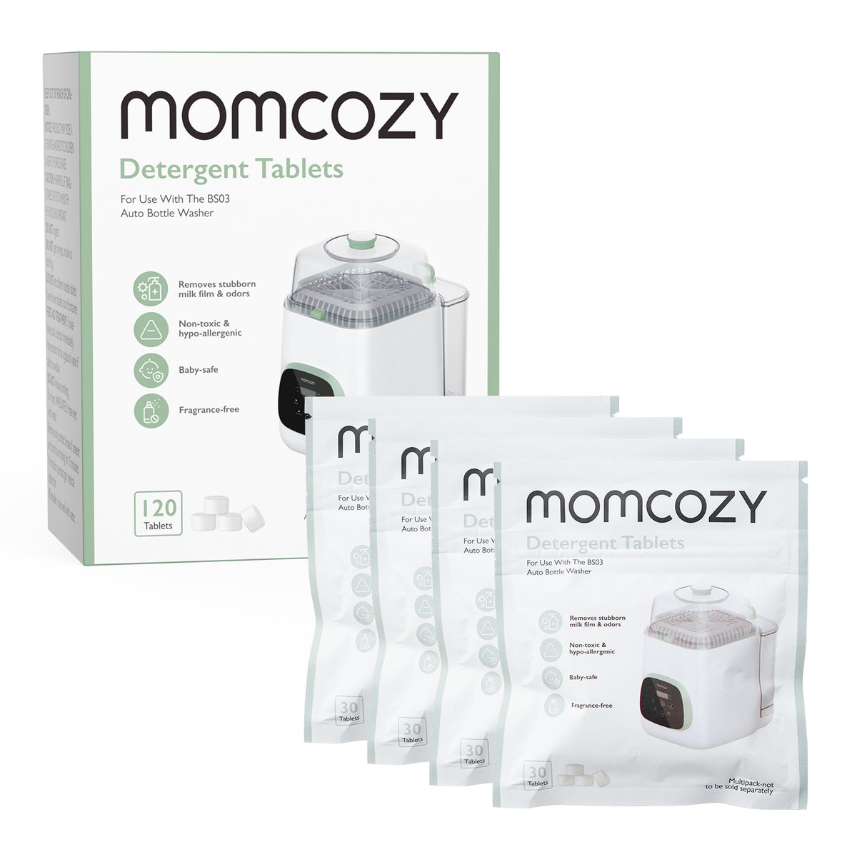 Pack nettoyage gain de temps : KleanPal Pro Lave-biberon + 120 comprimés nettoyants