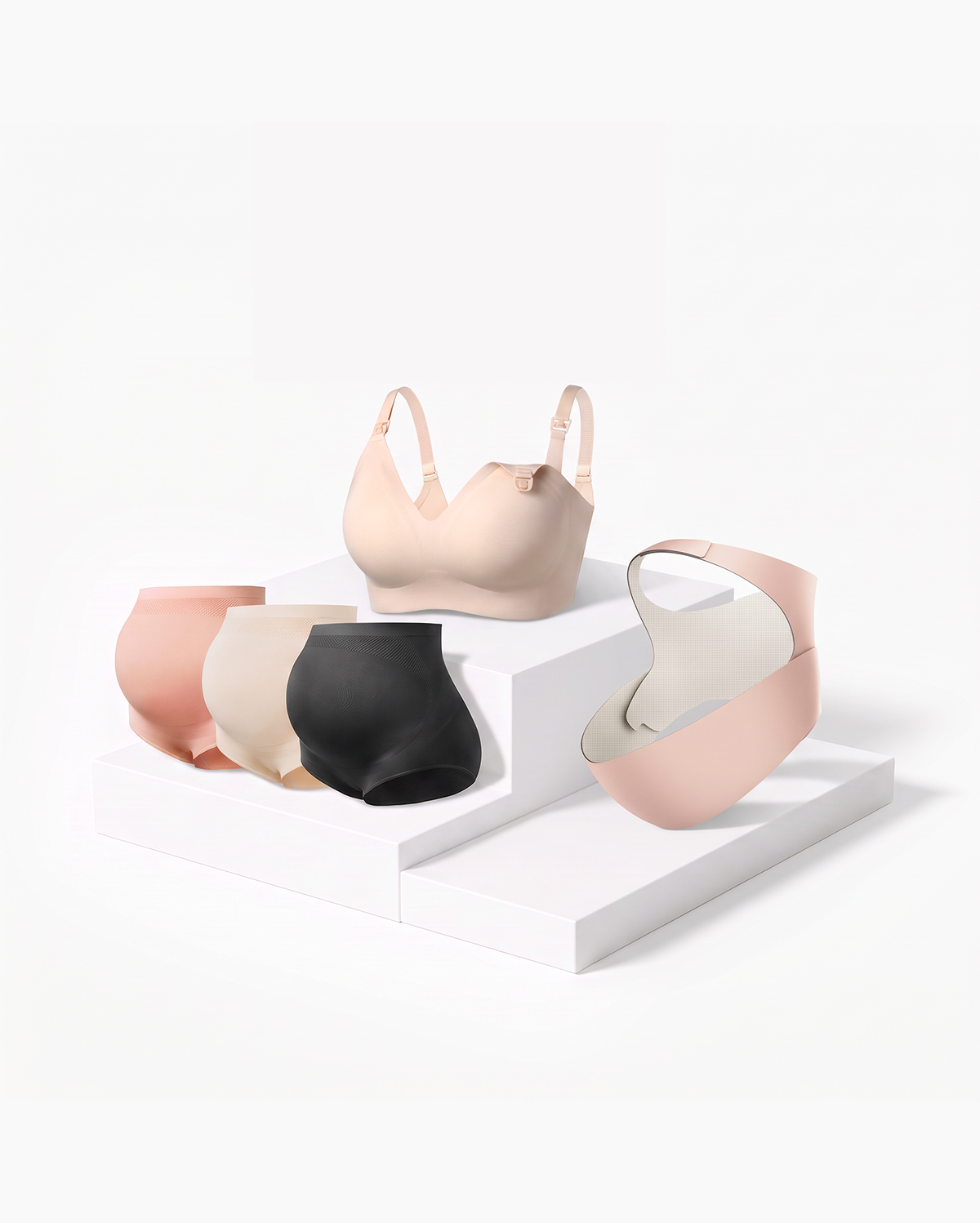 Maternity-to-Nursing Essentials: Maternity Belly Band & Seamless Nursing Bra & Belly Support Panties