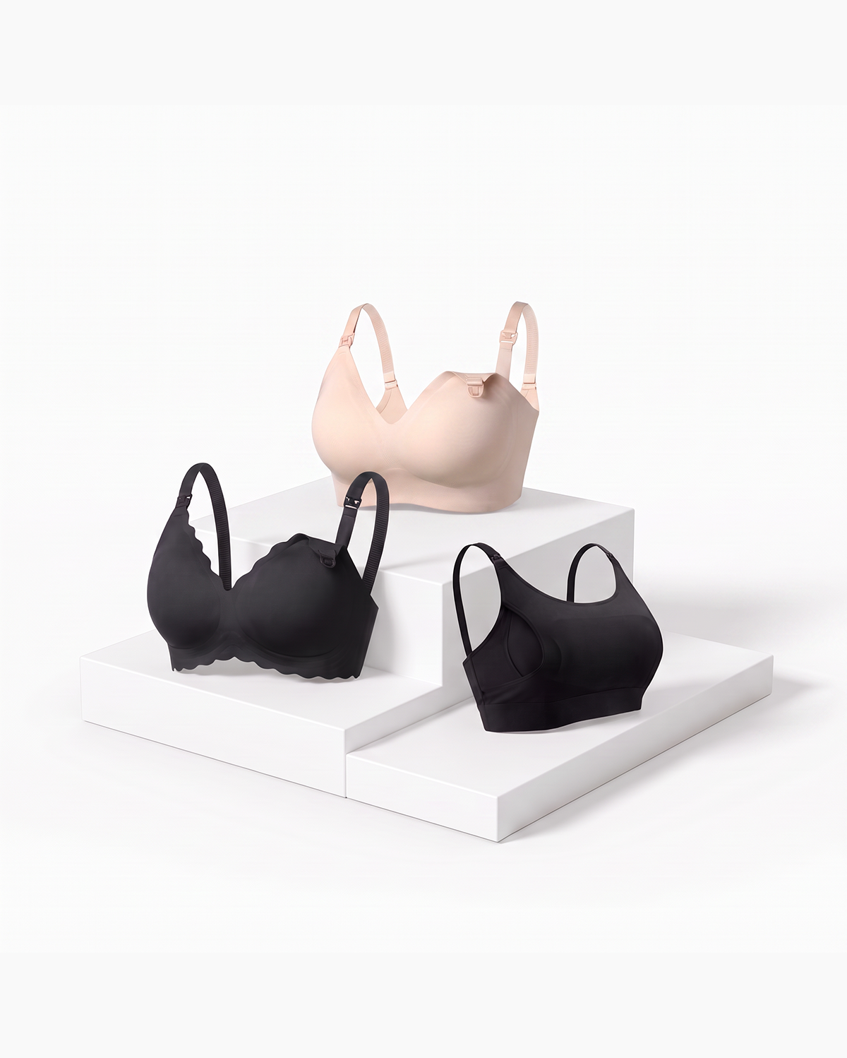 Nursing & Pumping Set: Seamless Nursing Bras & Pumping Bra
