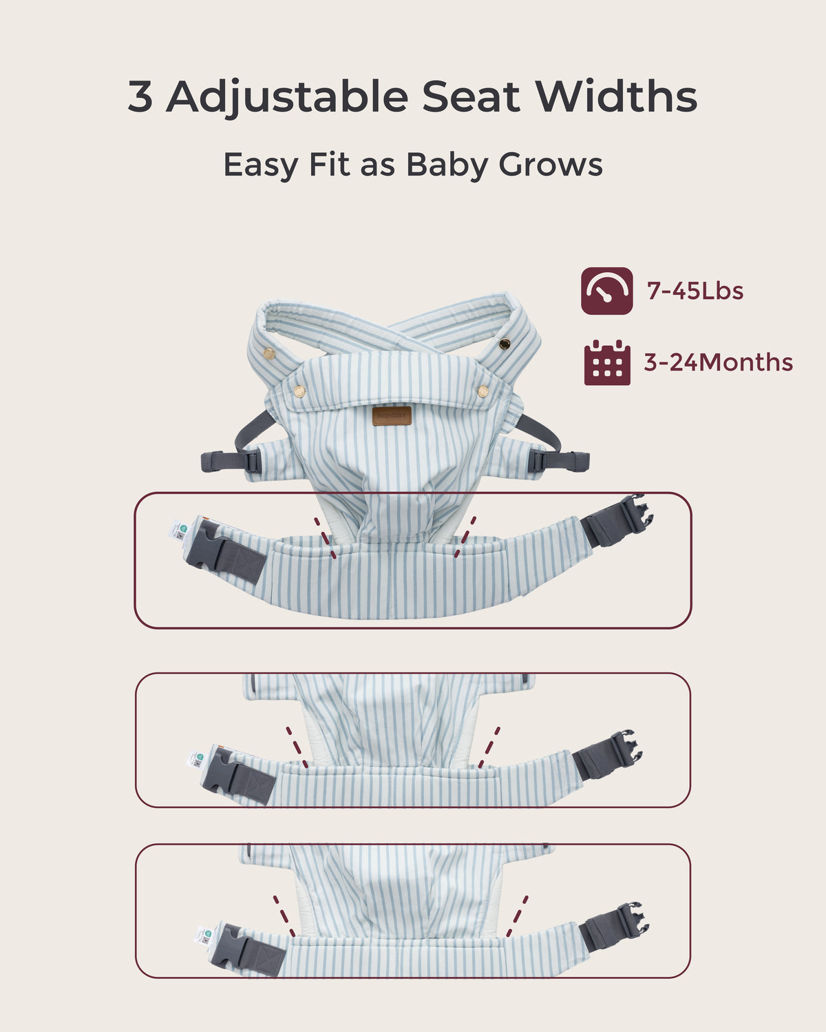 Porte-bébé Momcozy PureHug - Ergonomique, confortable & léger