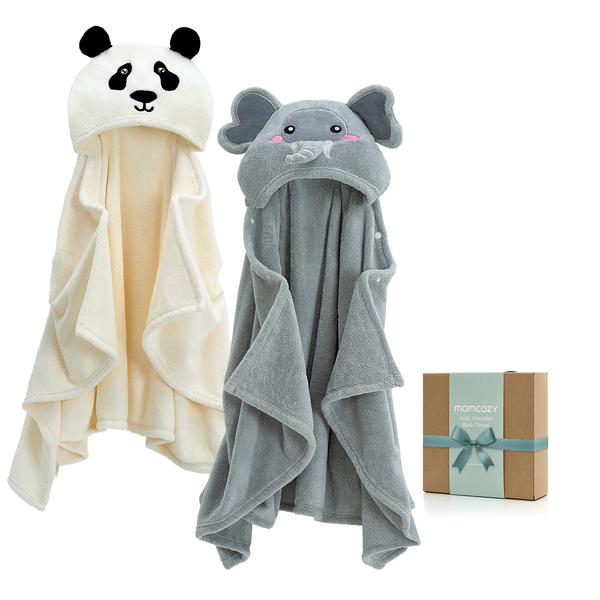 Momcozy Hooded Baby Baby Ręcznik - miły panda