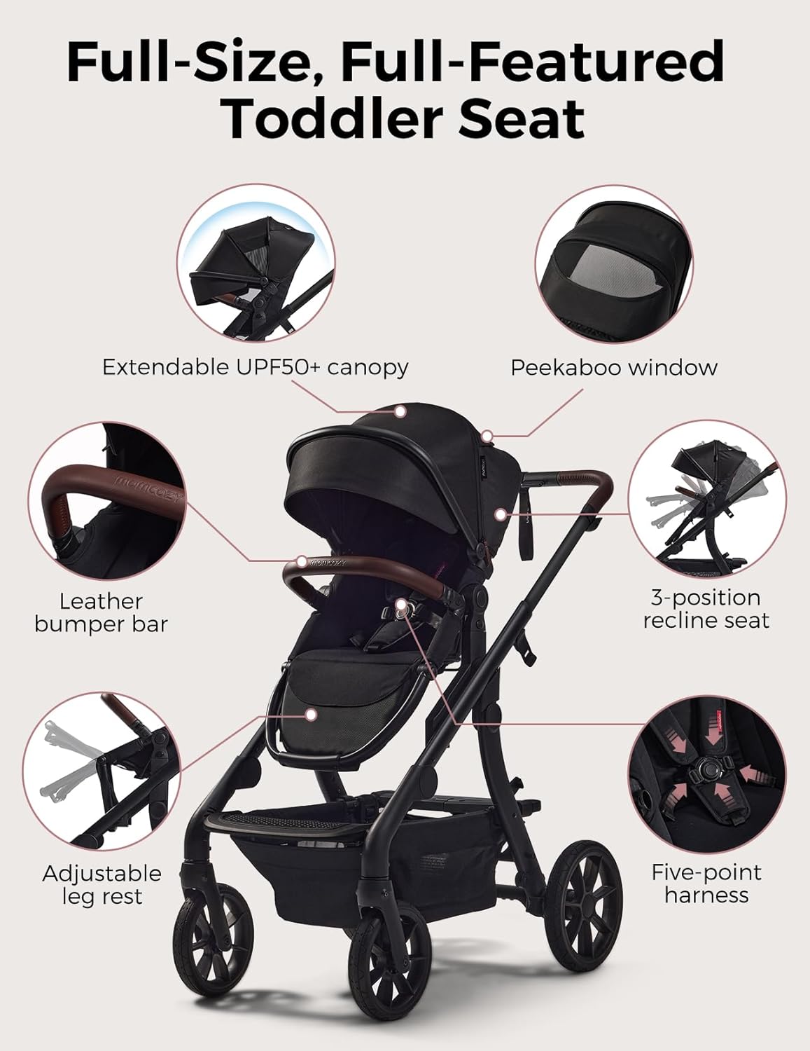 click and go double stroller Momcozy Momcozy ChangeGo Baby Stroller