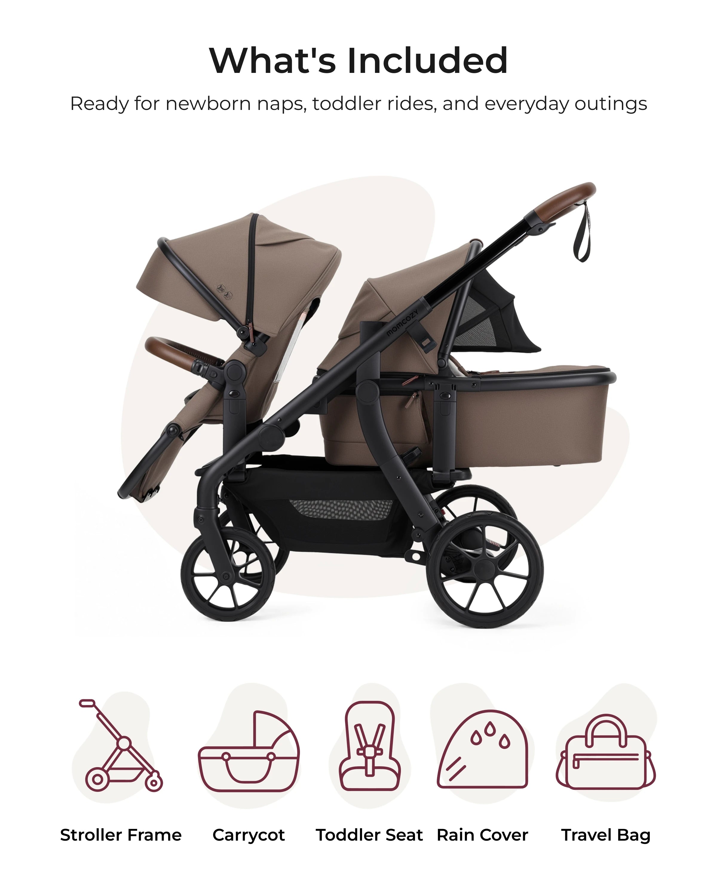 Momcozy ChangeGo Baby Stroller: The Ultimate 23-in-1 Double Stroller for Growing Families