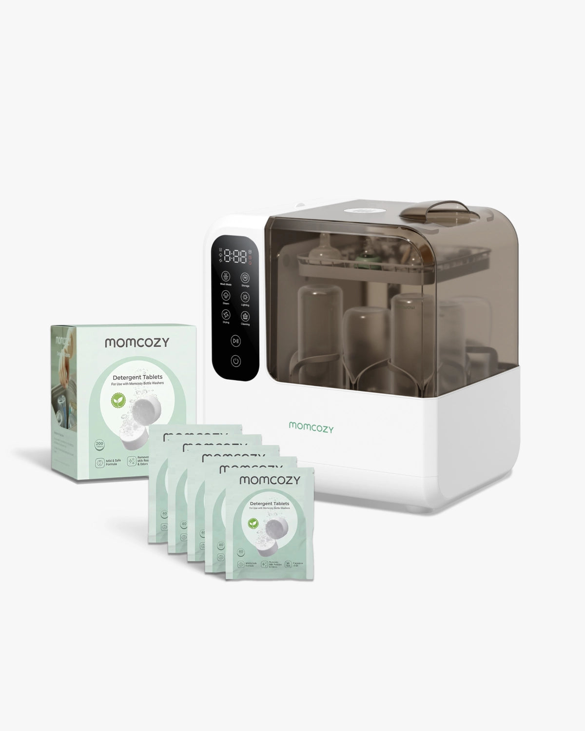 Cleaning Bundle: DeepClean Baby Bottle Washer(D8)  + 200 Cleaning Tablets