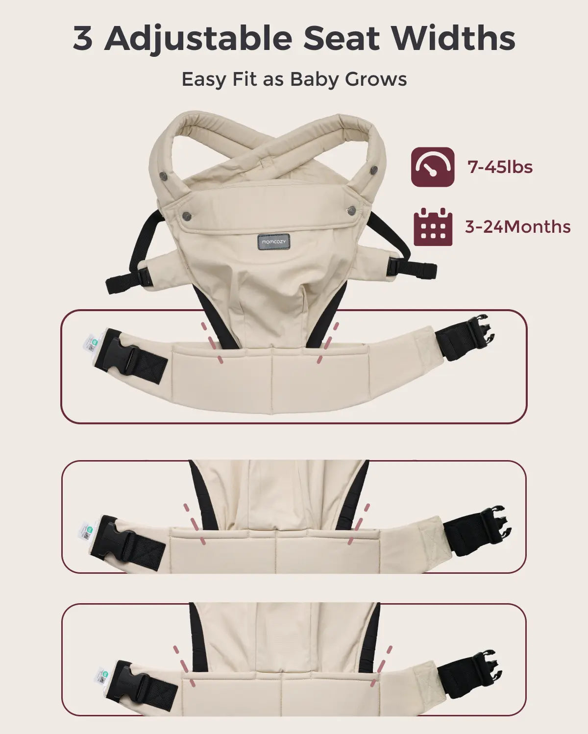 PureHug Nosidełko dla Dzieci - Ergonomiczne, Wygodne i Lekkie